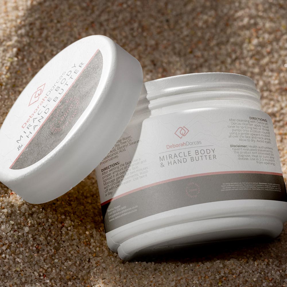 Miracle Body & Hand Butter tub packaging design