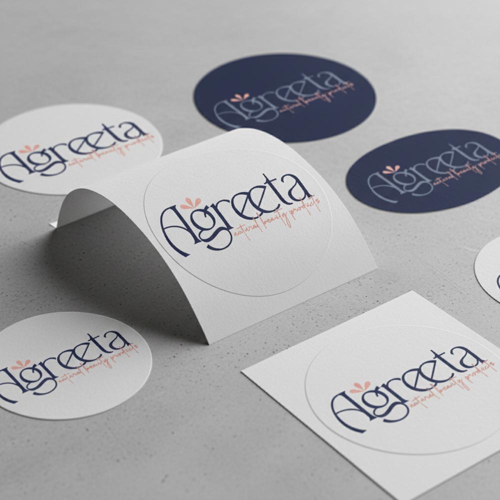 Agreeta sticker and label design sheet