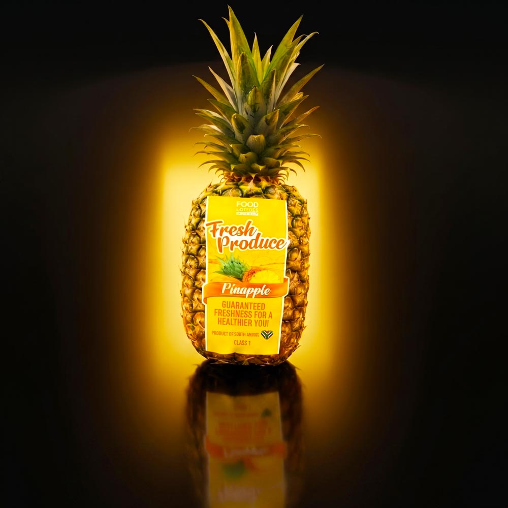 Food Lover's Market pineapple produce label design